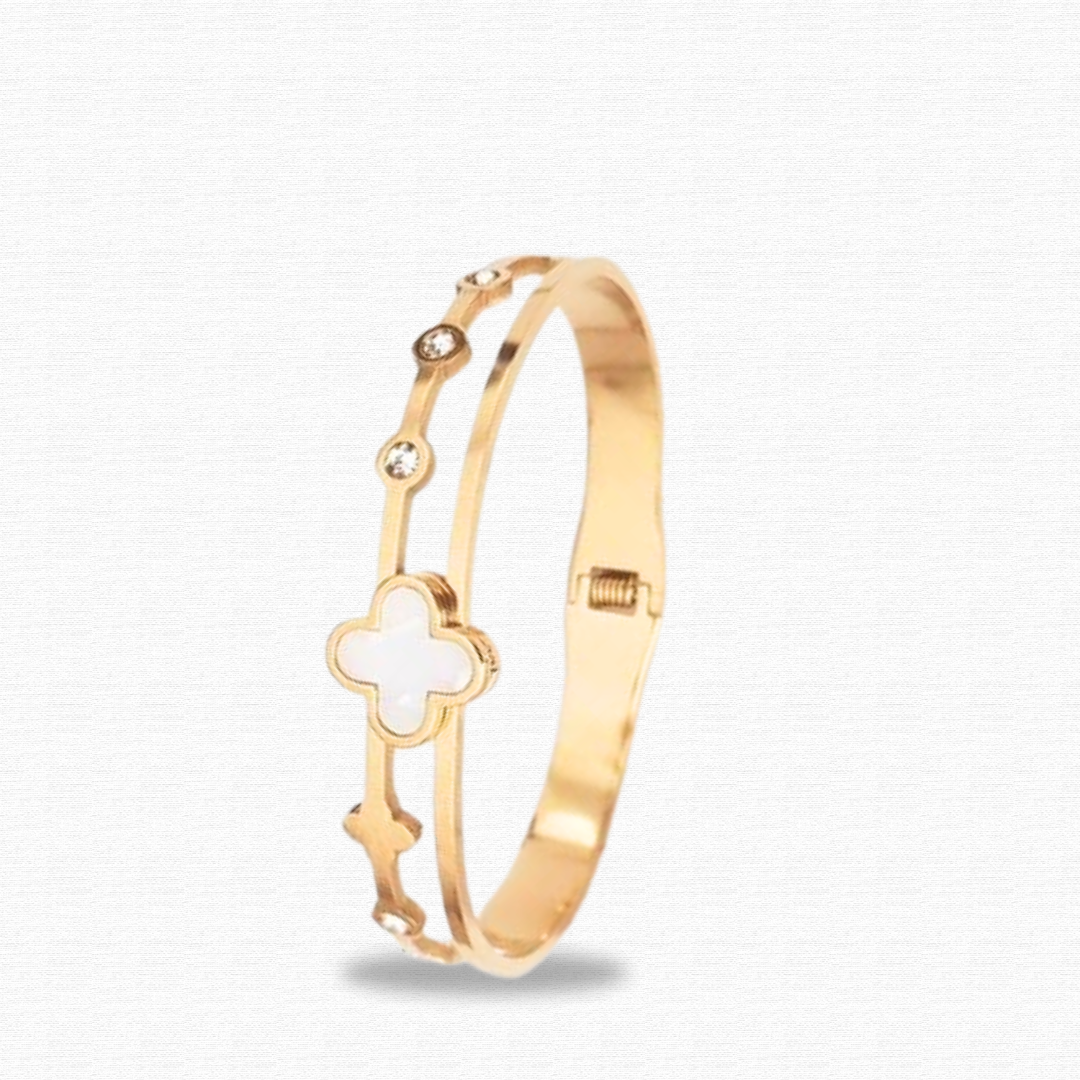 Ofro Graceful Wings Gold Bangle ๐ผ