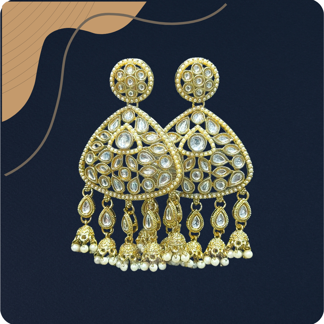 Ofro Golden Polki Earrings