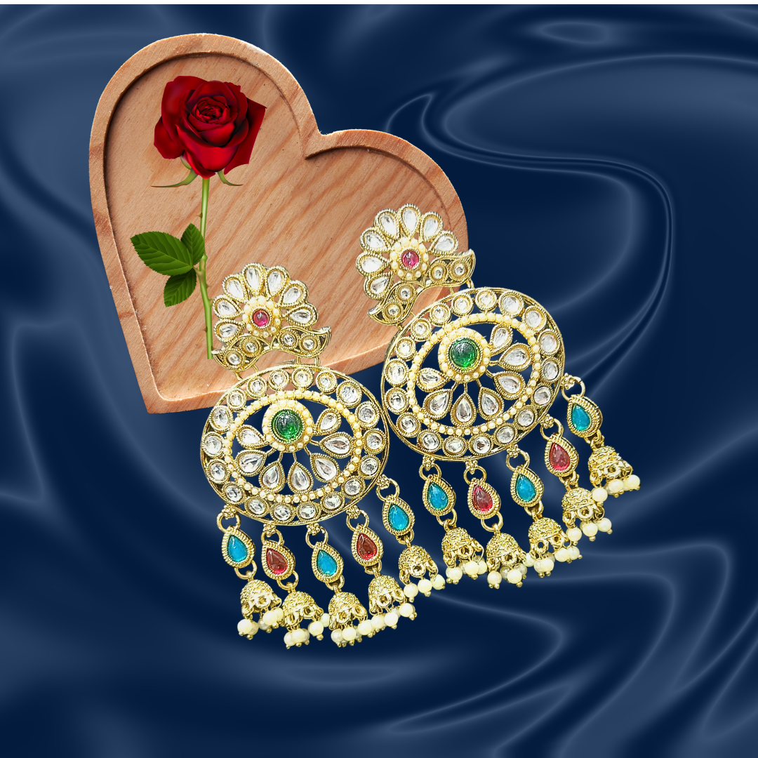 Ofro Colourful Halo Drops Earring