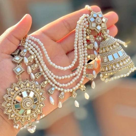 Ofro Rajwada Roop Golden Jhumka & Maangtika 💫