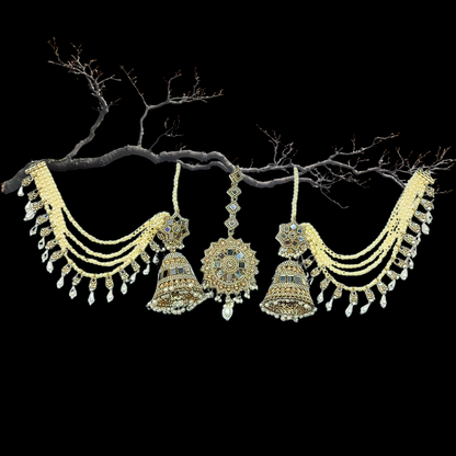 Ofro Rajwada Roop Golden Jhumka & Maangtika 💫