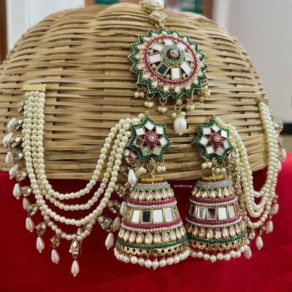 Ofro Rajwada Roop Kundan Jhumka & Maangtika 💫