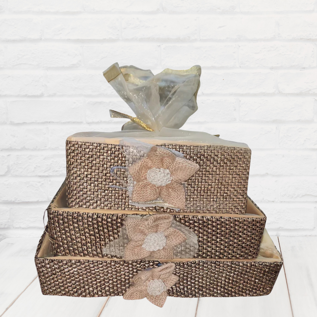 Brown Festive Hamper ( Brown Jute MDF )