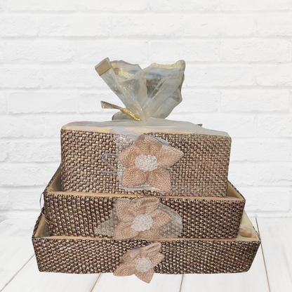 Brown Festive Hamper ( Brown Jute MDF )