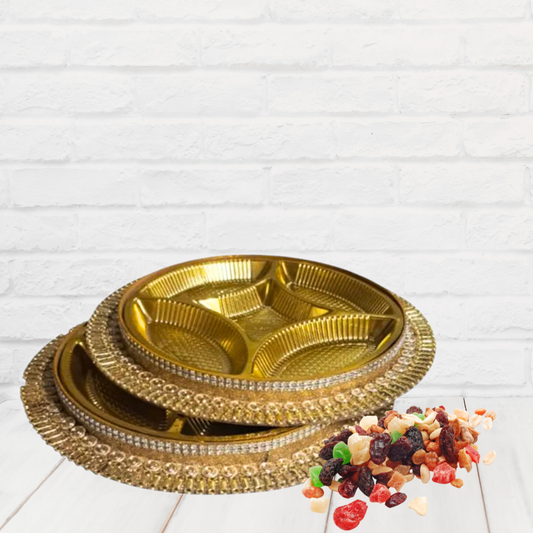 Dryfruit Lak Tray (5 Khana Barfi Dryfruit Cavity)