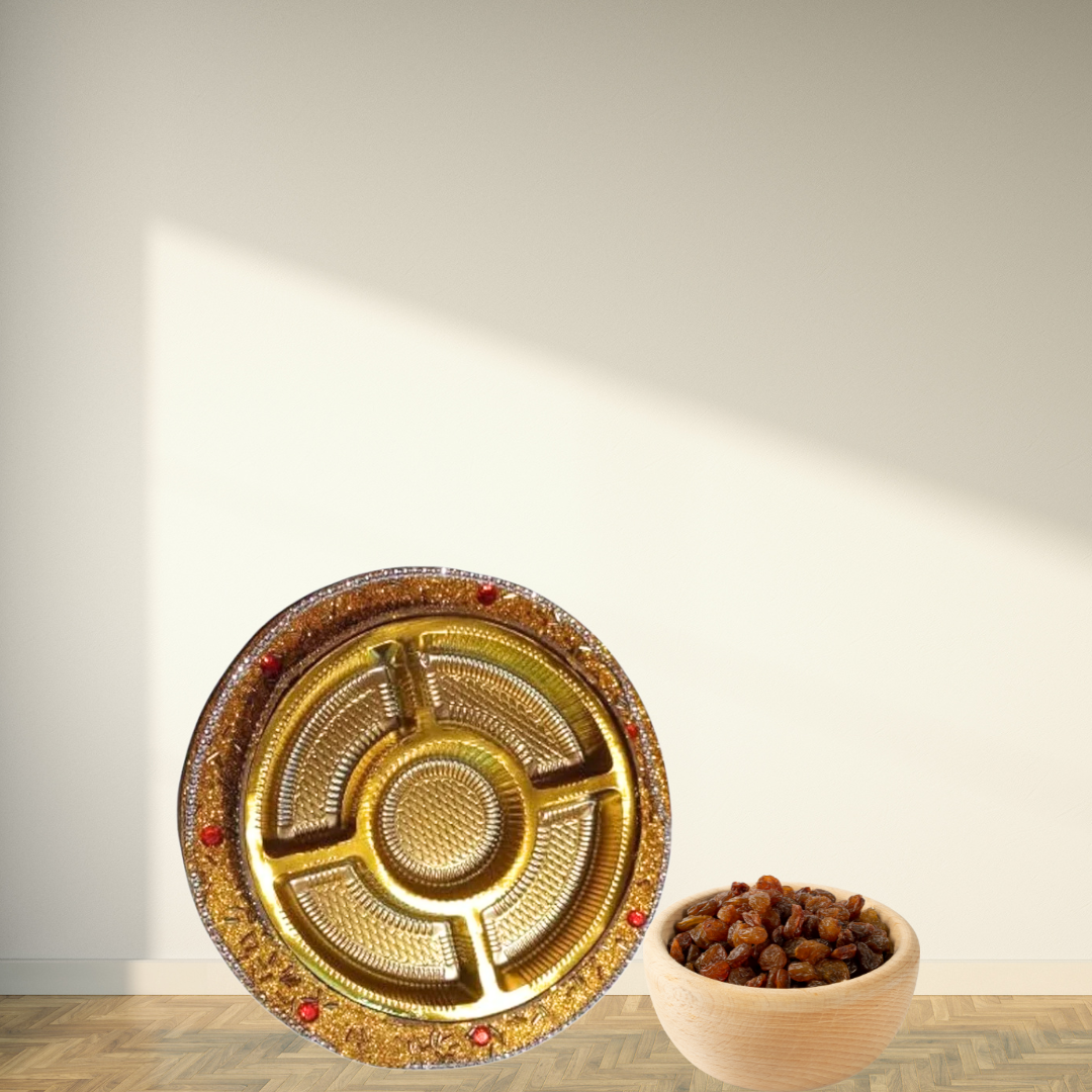 Dryfruit Chalu Tray ( 5 Khana Round Cavity )