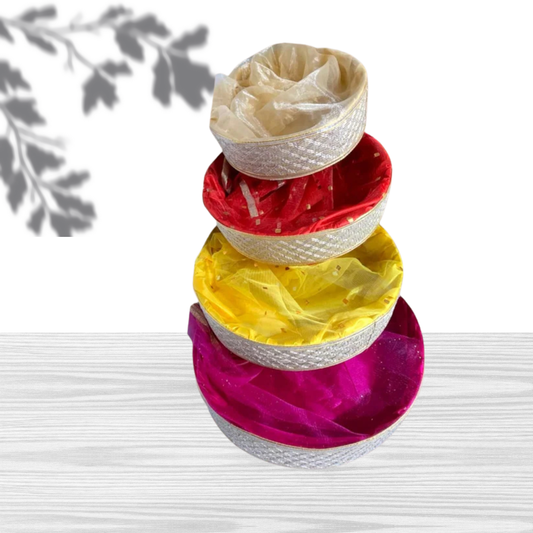 Fancy Circle Hamper ( Gol Samarpit Gold Patti MDF )