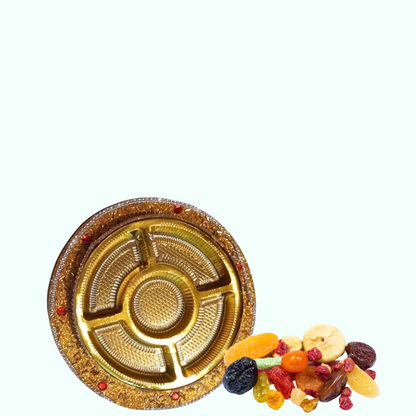 Dryfruit Chalu Tray ( 5 Khana Round Cavity )
